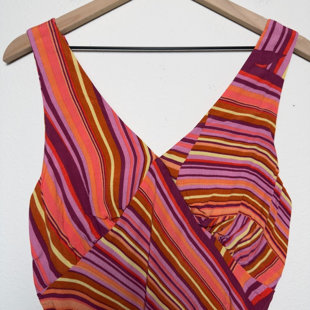 NEW Wild Fable Women Babydoll Slip Dress Mini 70s Groovy Small Multicolor Summer - Picture 3 of 8